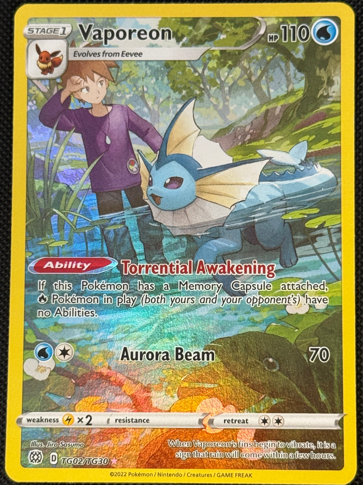 Vaporeon TG02/TG30 Brilliant Stars Trainer Gallery NM