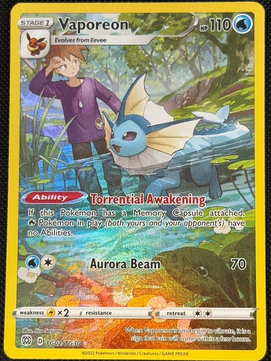Vaporeon TG02/TG30 Brilliant Stars Trainer Gallery NM