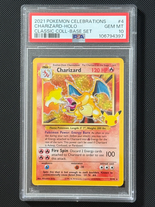 Charizard #4 Celebrations Classic Collection PSA 10