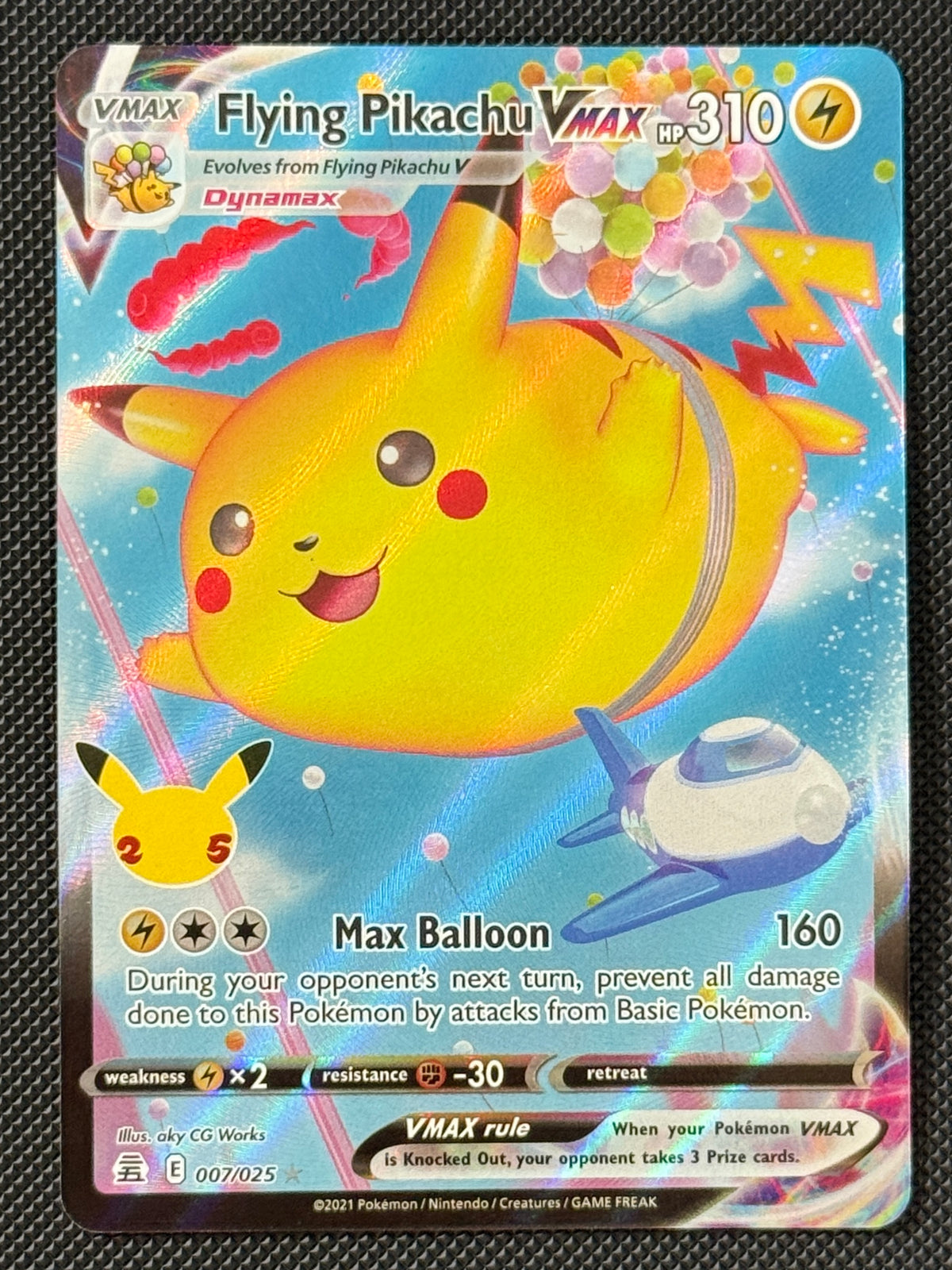 Flying Pikachu VMAX 007/025 Celebrations NM